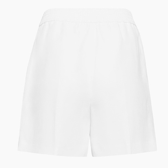 Aritzia Wilfred Alanya Linen Shorts High Rise White Linen Tencil Blend Size 4 - Picture 11 of 16